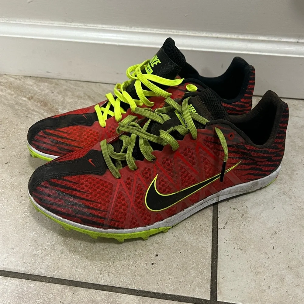 Nike Red Zoom Waffle Racer 9 Track Running Sneakers Size 9 US